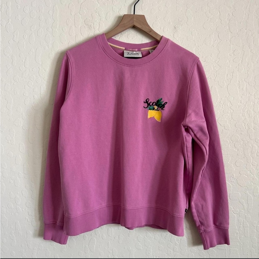 Scotch & Soda 100% Cotton Pink Crewneck
